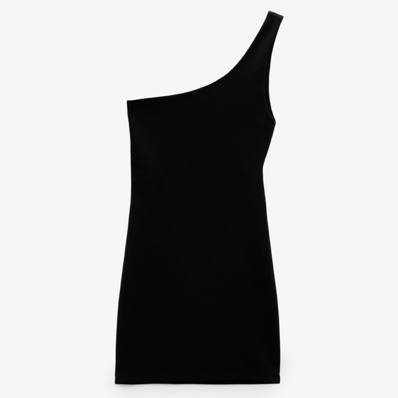 NWT Zara Asymmetric Mini One Shoulder Dress - Picture 5 of 6